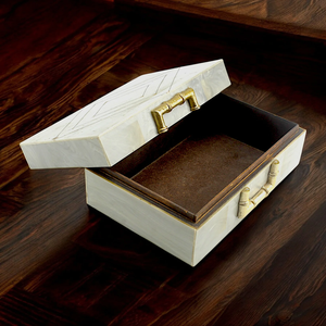 Premium Quality Handmade Wooden Bone Inlay <b>Trinket</b> Jewelry <b>Box</b> Luxury Decorative Storage Organizer for Modern Home Decor - Product Image 6