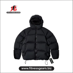 Comfortable and Stylish Winter Warm Hooded Windproof <b>Coat</b> Canvas Outdoor Custom Front <b>Bubble</b> Puffer Jacket Unisex - Product Image 6