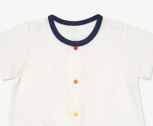 JALBEBE Tutina in cotone 100% tessuto, lavabile, unisex, traspirante, a maniche corte, con bottoni, per neonati, estiva, all'ingrosso, in rete - Product Image 6