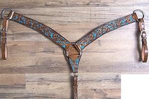 Ensemble de têtière et de peitorale de haute qualité pour cheval, style western - Product Image 2