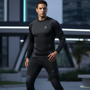Ensemble de survêtement de compression unisexe pour la musculation et la gym – Tenue de sport haute compression, ajustée, respirante, séchage rapide, anti-plis - Product Image 6