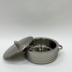 luxury Diamond Design 5L Food Serving <b>Warmer</b> Heating <b>Buffet</b> <b>Warmer</b> round shape With Handle Home style - Product Image 2