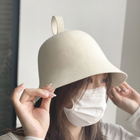 Chapeaux de banya russes moulés en une seule pièce, prix d'usine, personnalisés, en laine 100% naturelle de qualité supérieure, unisexe, pour sauna japonais, salle de vapeur, SPA