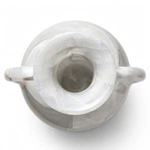 Jarrón de Ónix Blanco Natural, Estilo Griego Clásico, Hecho a Mano, con Dos Asas, Jarrón de Piedra, Venta al Por Mayor, Logotipo Personalizado, Acabado Brillante - Product Image 2