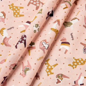 Tela de sarga 100% algodón ecológica con estampado ecológico de caballo Dala escandinavo, textil con dibujos animados para ropa de bebé y ropa infantil. - Product Image 4