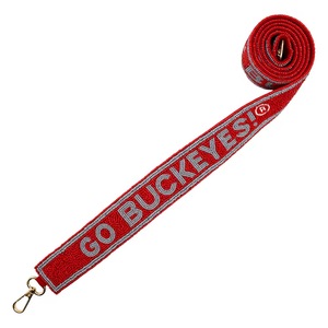 CRYSTAL CRAFT Go Buckeyes Unique Durable Fashion Beaded <b>College</b> <b>Bag</b> Strap Handmade Embroidery Purse Belt Adjustable Customizable - Product Image 1