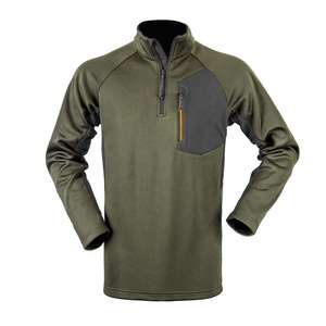 Men's Performance Hunting Baselayer Quarter Zip Thermal Fleece Outdoor Shirt Breathable Moisture Wicking Hiking Mid-layer <b>Jacket</b> - Product Image 2