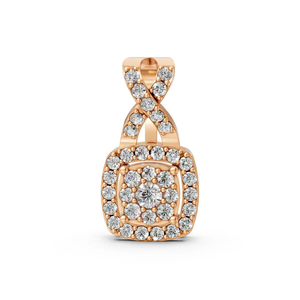 จี้เพชรแล็บโกรว์ทรงฮาโล สร้อยคอทองคำ 14K ชุบโรเดียม รับรองโดย IGI ของขวัญแต่งงานสุดหรูสำหรับผู้หญิง เครื่องประดับชั้นดี - Product Image 1