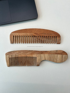 Peine de pelo de madera de Neem respetuoso con el medio ambiente para promoción de salón de casa y uso de viaje de proveedor indio a precio de exportación - Product Image 2