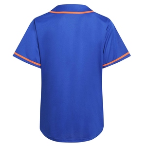 เสื้อเบสบอลสีน้ำเงิน แขนสั้น ติดกระดุมด้านหน้า สีพื้น ผ้าโพลีเอสเตอร์ ระบายความชื้น สำหรับผู้ใหญ่ ทรงปกติ เหมาะกับทุกฤดูกาล สำหรับเล่นกีฬา - Product Image 2