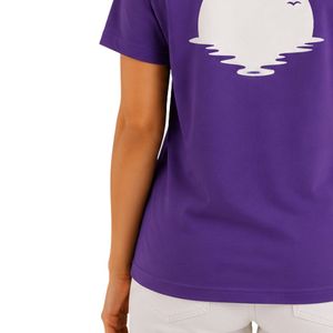 เสื้อยืดผู้หญิงสีม่วงแบบสั่งทำจากโรงงานพร้อมลายกราฟิก พิมพ์ลาย แขนสั้น คอกลม เสื้อลำลอง ผ้าเนื้อนุ่ม แฟชั่นฤดูร้อน - Product Image 6