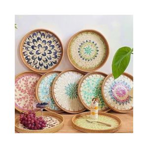 ถาดเสิร์ฟหวายเวียดนามประดับมุก |   ถาดอาหารเช้าและกาแฟทำมือ - Product Image 3