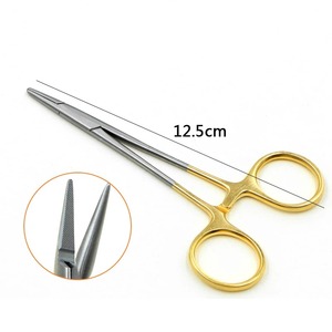Pinza Portaagujas Dental Chapada en Oro BAFA BSI-FC-7563 para Extracción de Fragmentos Radiculares, Uso Hospitalario y Clínico, Certificación ISO13485 - Product Image 4
