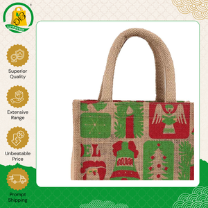 Bolsa Pequeña de Yute Ecológica de Primera Calidad para Exportación a Granel con Asas Onduladas de Algodón para Llevar Regalos - Product Image 6