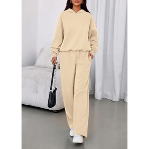 Private Label Women's Casual Hoodie Sweatpants <b>Set</b> Streetwear Tracksuit Manufacturer - Product Image 4