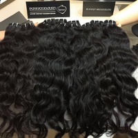 Extensions de cheveux indiens Remy HairX, tissage double trame, courts, ondulés, longueur étirée 28 pouces, 100g, pour femmes noires
