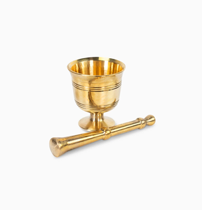 Brass <b>Mortar</b> And <b>Pestle</b> Grinding Spice <b>Mortar</b> & <b>Pestle</b> Eco-Friendly Hot Selling Shiny Polished <b>Mortar</b> <b>Pestle</b> Best Price - Product Image 1