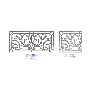 Panel de Barandilla de Aluminio Art Nouveau con Inserto de Hierro Fundido en Espiral, Balaustrada de Lujo para Villa, Panel Lateral Abstracto - Product Image 1