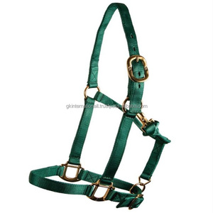 Halter estable de nailon Premium con hardware de latón, 1 pulgada de ancho, con enganche de garganta extraíble - Product Image 4
