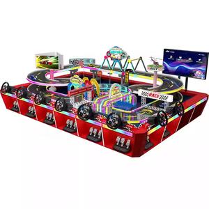 Ensemble de course de voitures pour enfants à 8 joueurs-Compétition de vitesse avec télécommande intérieure pour terrains de jeux et centres familiaux - Product Image 1