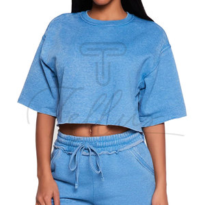 High Quality New Stylish Women Summer Formal <b>Crop</b> <b>Top</b> Breathable Eco-Friendly Quick Dry Customizable Acid Wash Unique Design - Product Image 5
