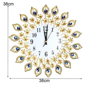 Trend Selling Iron <b>Clock</b> Wall <b>Art</b> Hotel Home Office Bedroom Handmade Decorative Geometric Floral Design Luxury Metal Wall - Product Image 2