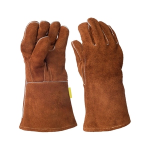 Gants de soudage en cuir de vachette renforcé, résistants à l'abrasion, ignifuges, pour la lutte contre les incendies, le barbecue et la grillade - Product Image 1