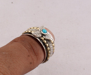 Anillo de Turquesa al por Mayor, Plata de Ley 925, Anillo Minimalista Apilable, Proveedor de Joyería B2B, Anillo Hecho a Mano con Gema de Turquesa - Product Image 2