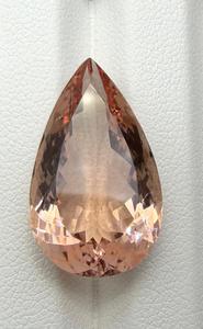 Pierre précieuse naturelle Shamim Gems Morganite 13,92 carats taille libre coupe poire pêche pierre lâche authentique pour la fabrication de bijoux - Product Image 1