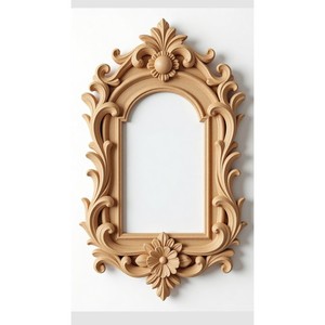 กระจกติดผนังรูปผีเสื้อไม้ตกแต่งบ้านแบบดั้งเดิมพร้อมกรอบงานฝีมือ - Product Image 2