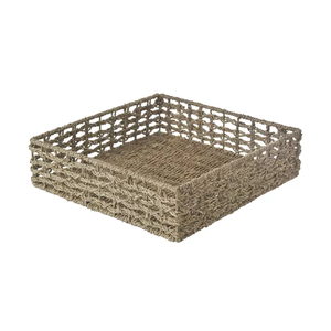 Panier de rangement pour bébé en jonc de mer rustique, tressé à la main, naturel, pour la décoration intérieure, organisateur de rangement, fonction suspendue, pour la rentrée scolaire, vente en gros - Product Image 3