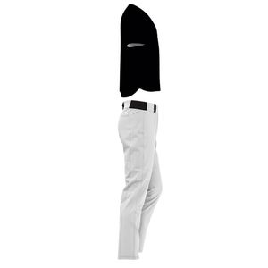 Uniforme de baseball pour hommes noir et jaune, maillot à manches courtes avec pantalon blanc assorti, tenue d'équipe sportive, vêtements de jeu athlétique - Product Image 2