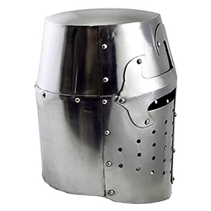 Medieval Arms Shop Mild Steel Templar Knight Helmet Cross Design Polished Handmade Armor Historical Display Reenactment - Product Image 5