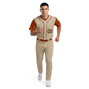 Custom Colors Plus Size Adults Summer Men's Baseball Uniform <b>Set</b> High Quality Moisture-Wicking Eco-Friendly Breathable Quick Dry - Product Image 3