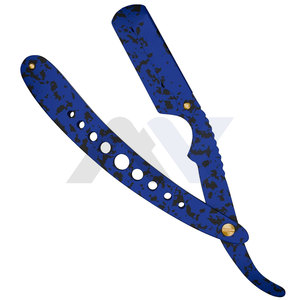 Navaja de Afeitar Profesional para Hombre, Navaja de Barbero Clásica de Acero Inoxidable, Agarre Ergonómico, Afeitado Suave, Diseño con Logotipo a Color - Product Image 2