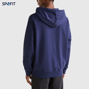 Custom <b>Women</b>’s Oversized Hoodie <b>Navy</b> Blue Blank Plain <b>Fleece</b> Raglan Sleeve Drop Shoulder Streetwear Hoodies OEM - Product Image 3