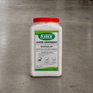 Granulés Absorbants Industriels pour Déversements - SABER SSAG-04 - Absorbant Universel Écologique pour Liquides, Huiles et Produits Chimiques - Absorption 9-11x le Poids - Product Image 1