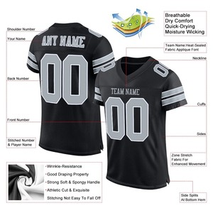 Football Team Jerseys Custom Name <b>Number</b> Logo 100% Polyester Moisture Wicking OEM ODM Service Wholesale Discounted Price - Product Image 4