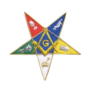 Écusson étoile OES brodé à la main avec épingle de sûreté |   Badge personnalisé écologique - Product Image 1