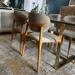 Chaise de salle à manger moderne et confortable en bois de caoutchouc massif pour la maison et le bureau – Meilleur prix – Ensemble de meubles de salon en gros - Product Image 3