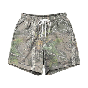 Men's High Street Style Elastic Waist Quick Dry Spandex/Polyester Breathable Camouflage Printed Shorts Wholesale - Product Image 1