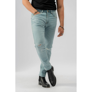 Pantalones vaqueros de mezclilla para hombre, corte ajustado, recto, regular, largos, cómodos, informales. - Product Image 3