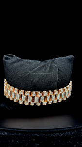 Reloj de Lujo con Esfera de Chocolate en Oro Rosa, Reloj con Incrustaciones de Diamantes Moissanite VVS, Reloj de Joyería Personalizado para Hombre - Product Image 5