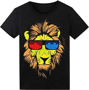 T-shirts à manches courtes pour hommes en polyester/coton surdimensionnés de style hip-hop, lavés - Product Image 1