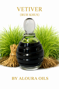 Aceites ALOURA, Sandali Khus (Vetiver), Aceite de Attar Natural Destilado de Primera Calidad, Sándalo de Uttar Pradesh para Perfume Natural - Product Image 2
