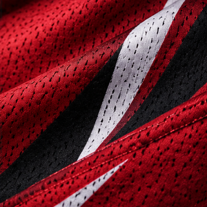 Ensemble d'uniformes de basketball unisexe très demandé, noir et rouge, sublimé, col en V, sans manches, anti-humidité, coupe athlétique, logo personnalisé - Product Image 6