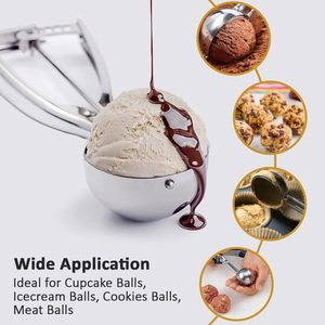 Wholesale Stainless Steel <b>Cookie</b> & Ice Cream Scoop Ergonomic Ball Shape Trigger Release Food Grade Rust Resistant & Sustainable - Product Image 5
