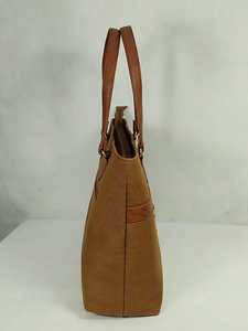 Sac fourre-tout avec poignées en similicuir PU, poche décorative sur le devant, sac à bandoulière élégant et réutilisable pour le shopping, fermeture éclair pour femmes - Product Image 2