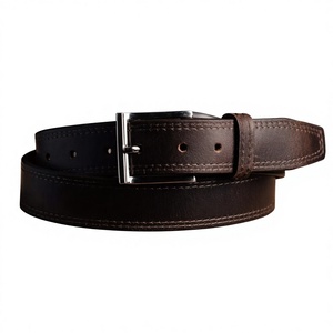 เข็มขัดหนังวัวสีน้ำตาลหัวเข็มขัดสี่เหลี่ยมสไตล์วินเทจสำหรับผู้ชาย เป็นมิตรกับสิ่งแวดล้อม กันน้ำ น้ำหนักเบา ปรับแต่งได้ แฟชั่นลำลอง - Product Image 2