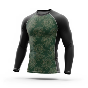 Wholesale Men's Long Sleeve Compression Rash Guard Shirts-Spandex/Nylon Breathable Quick Dry UV Protection for Swimming <b>Surfing</b> - Product Image 3